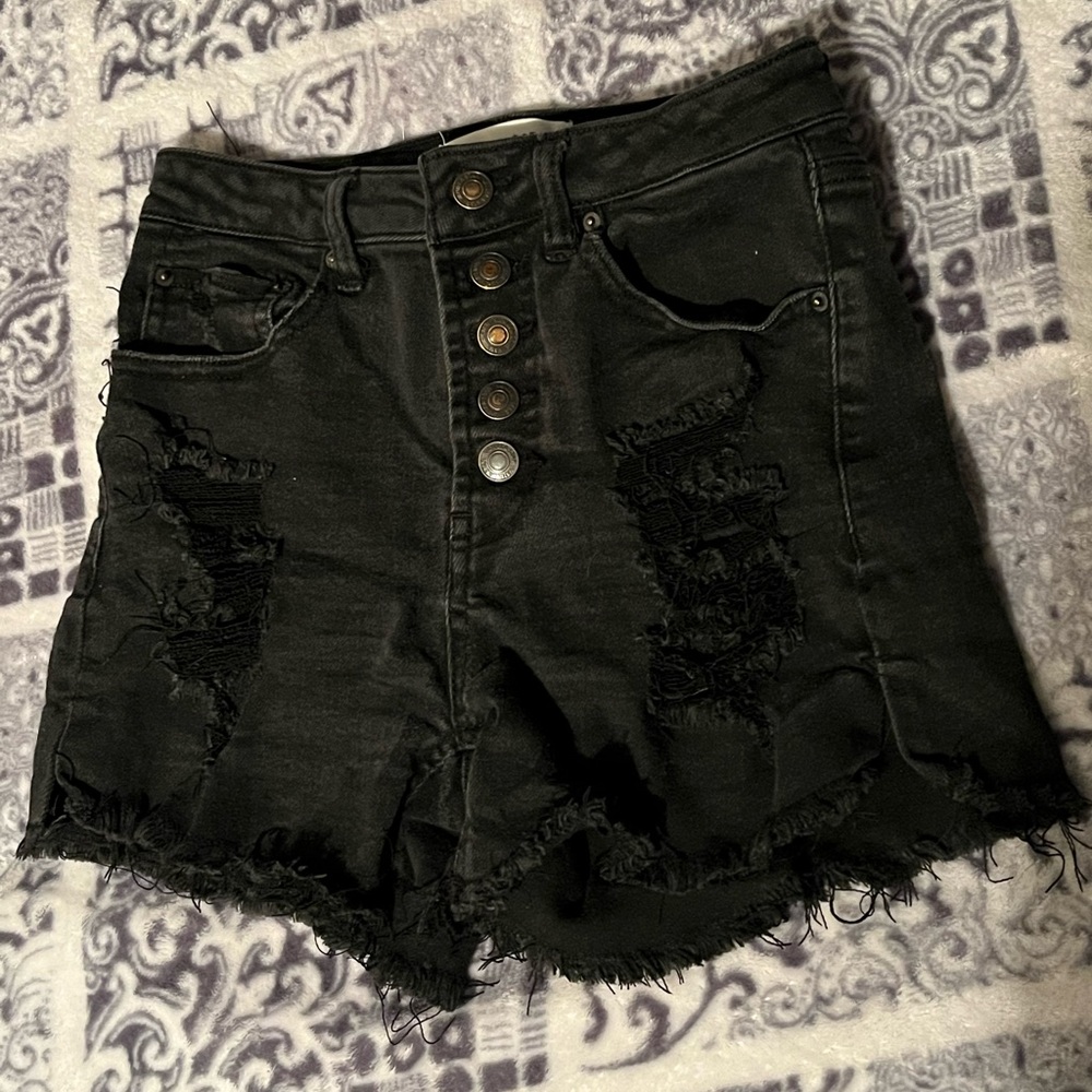 Vanilla star black high waisted shorts